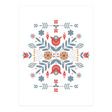 Scandinavian Folk Retro Flower Pattern (Print Only) thumbnail