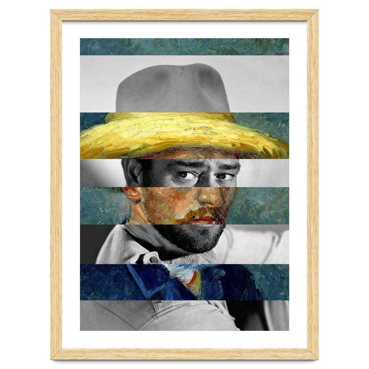 Van Gogh's Self Portrait With Straw Hat & John Wayne