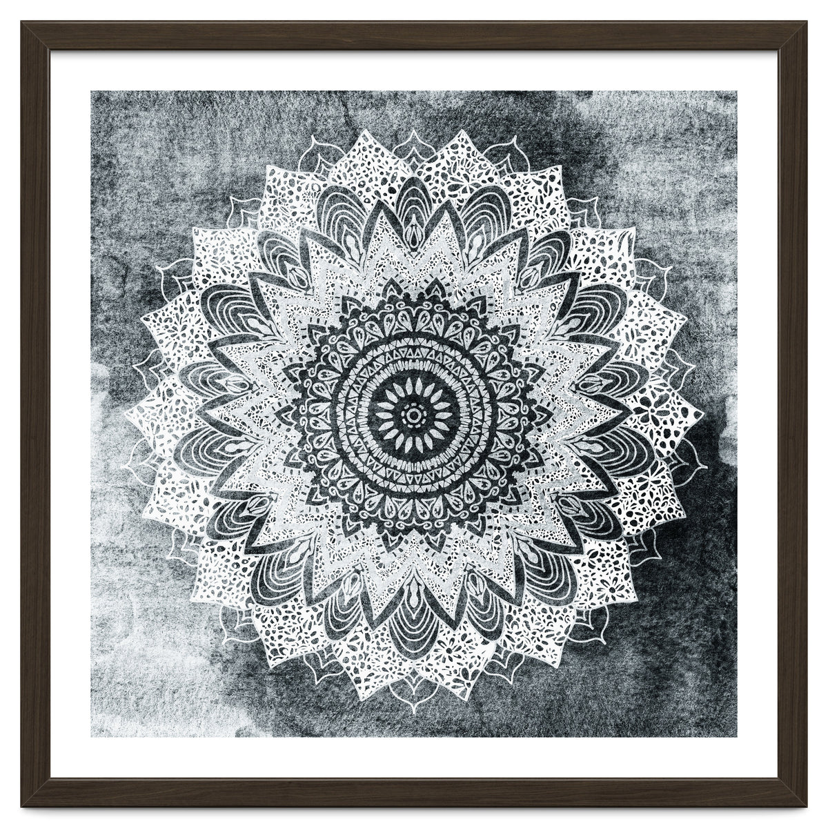 Bohochic Mandala In Gray