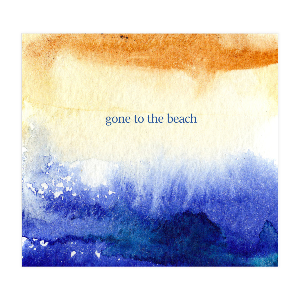 Gone to the beach || watercolor (Print Only)