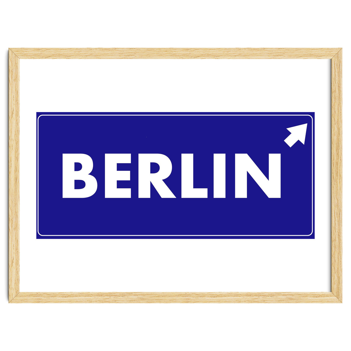 Let`s go to Berlin, Germany! Blue road sign