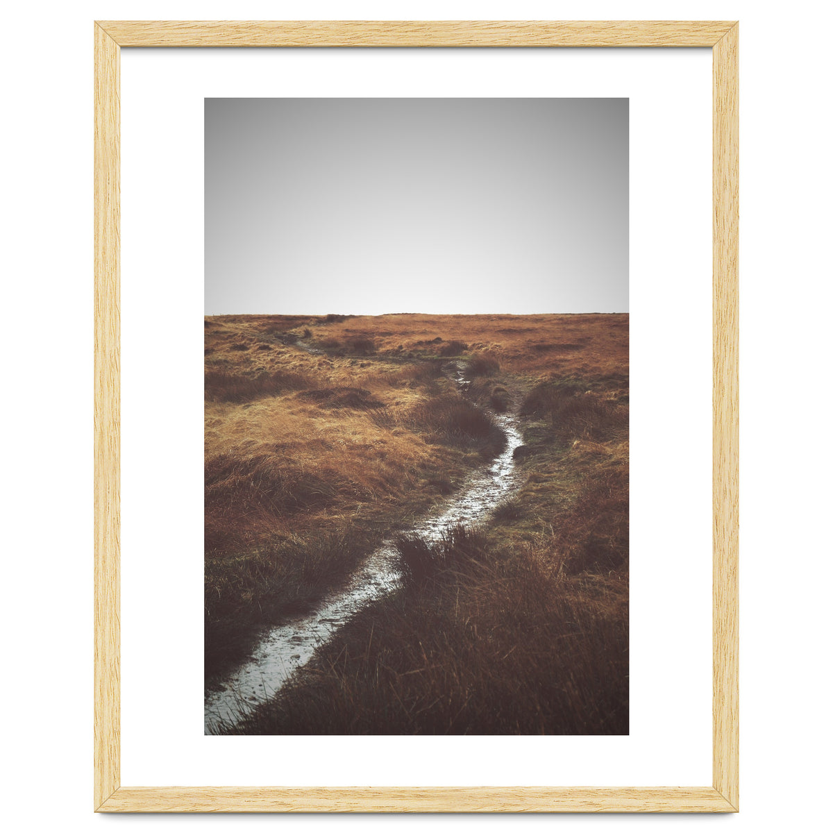 Bleak winter landscape of Saddleworth Moor