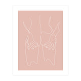 hot girl nude line pink (Print Only) thumbnail