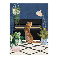 Cheetah playing the piano (Print Only)