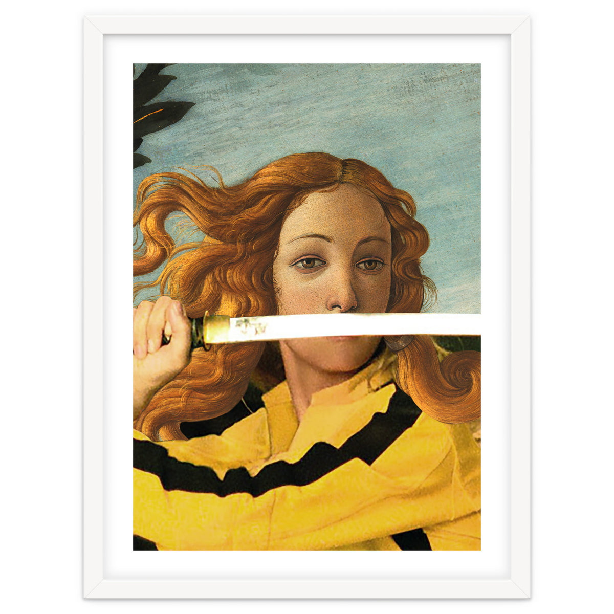 Venus of Sandro Botticelli and Beatrix Kiddo from Kill Bill