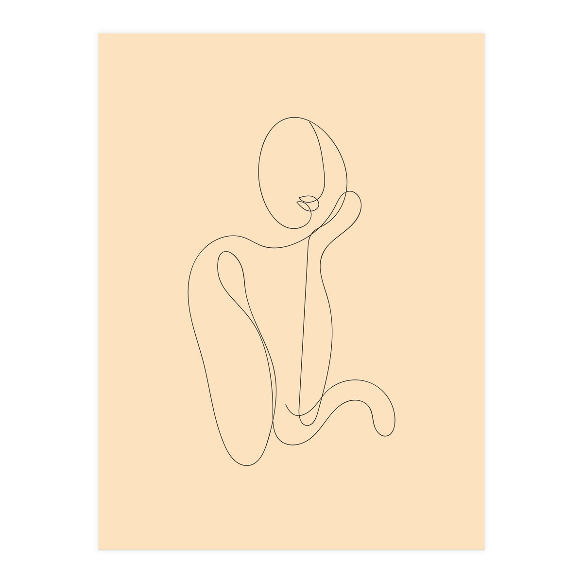 Female Line Art Drawing (Print Only)
