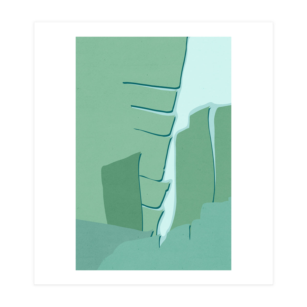 Abstract Banana Leaves One - Greener Eden (Print Only)