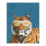Hip Hop Tiger Blue and Gold (Print Only) thumbnail