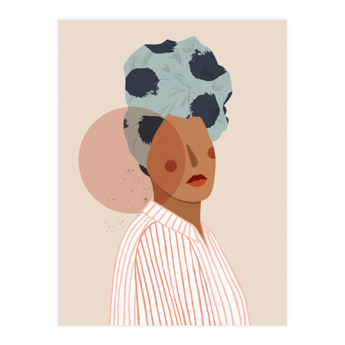 Lady with stripes (Print Only)