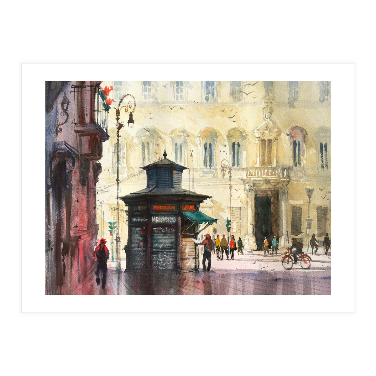 Newspaper Stall Rome (Print Only)