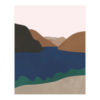 Neutral Mid Century Montains Nordic Print (Print Only)