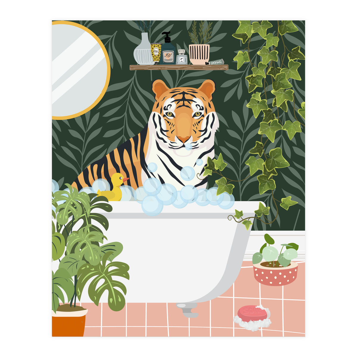 Tiger in My Bath (Print Only)