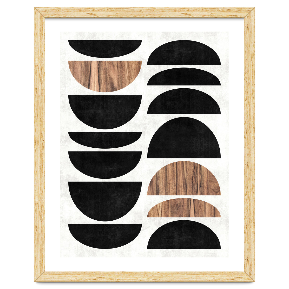 Mid-Century Modern Pattern No.7 - Concrete and Wood