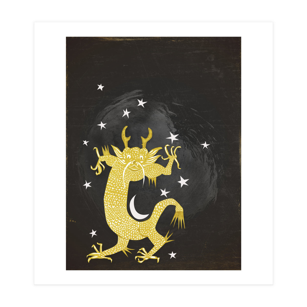 Vintage Cosmos: Golden Dragon (Print Only)
