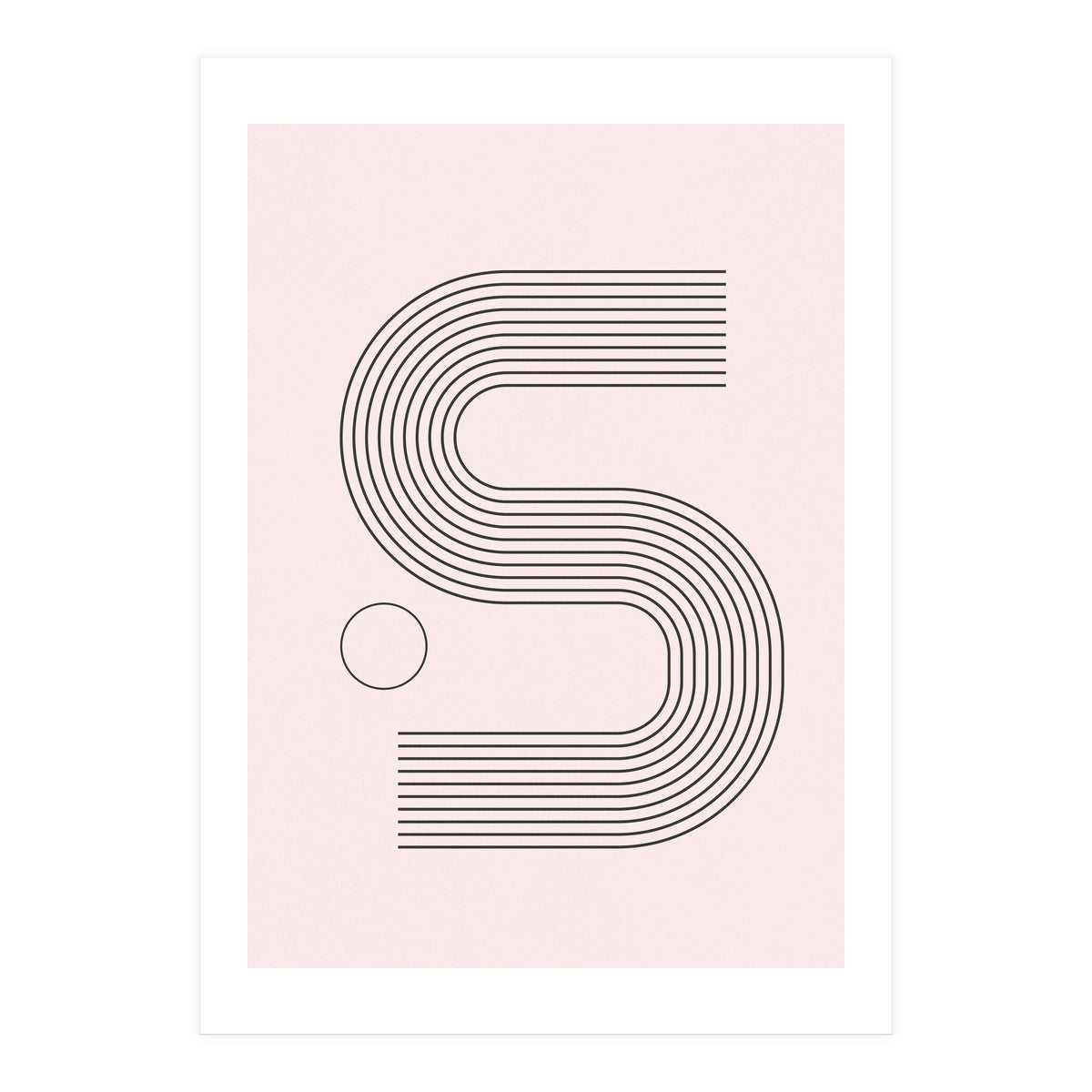 Rainbow Line Art Mid Century Modern (Print Only)