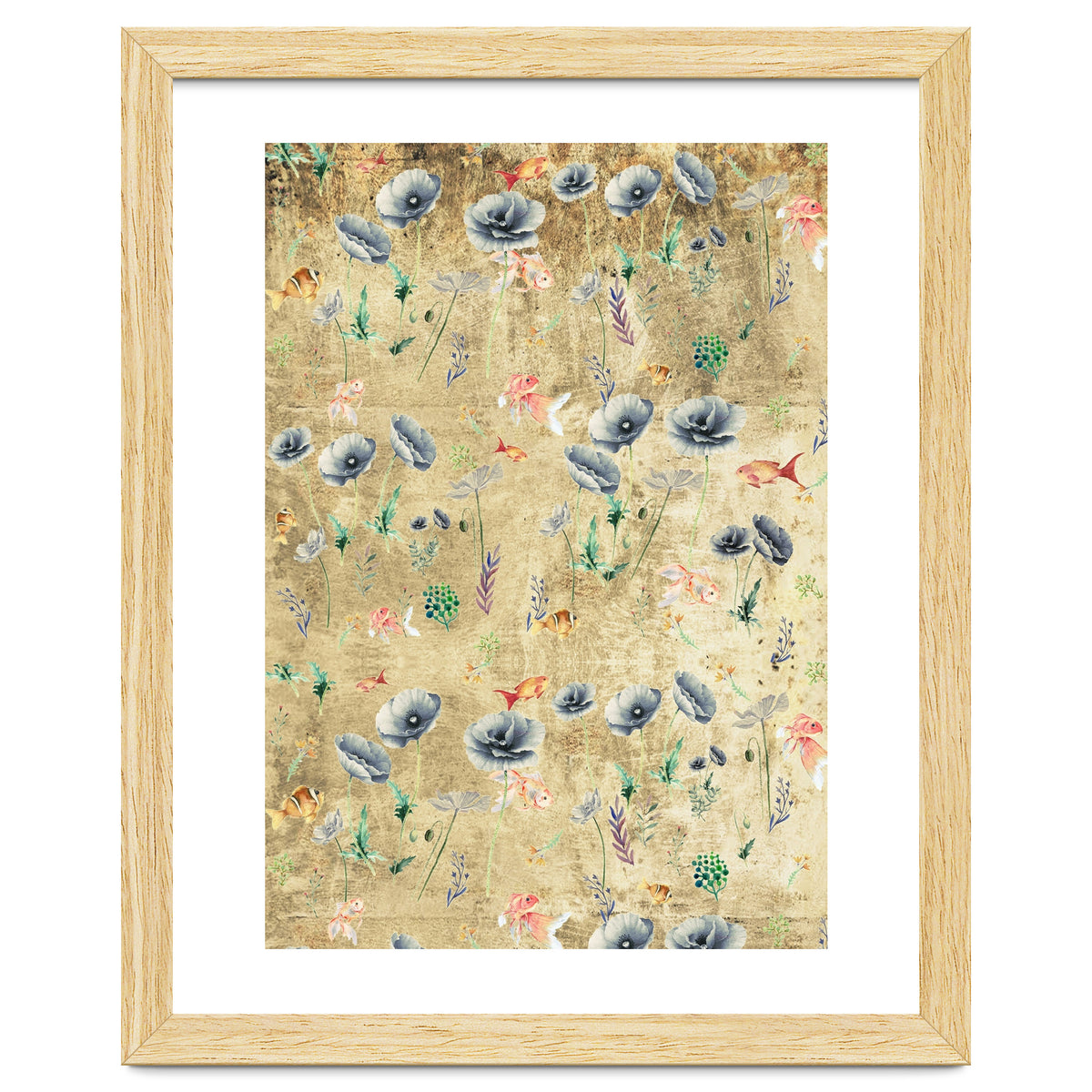 Fishes & Garden #Gold-plated