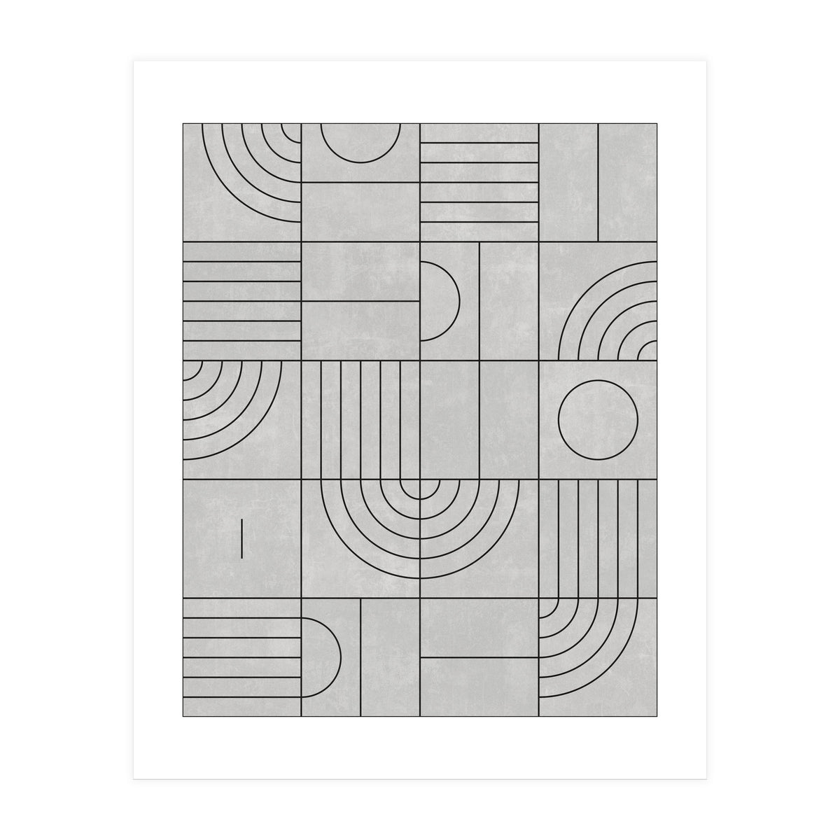 My Favorite Geometric Patterns No.21 - Grey (Print Only)