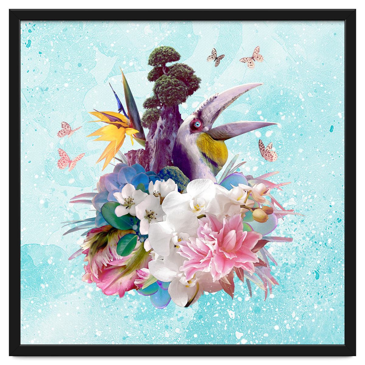 Floral Hornbill Blue