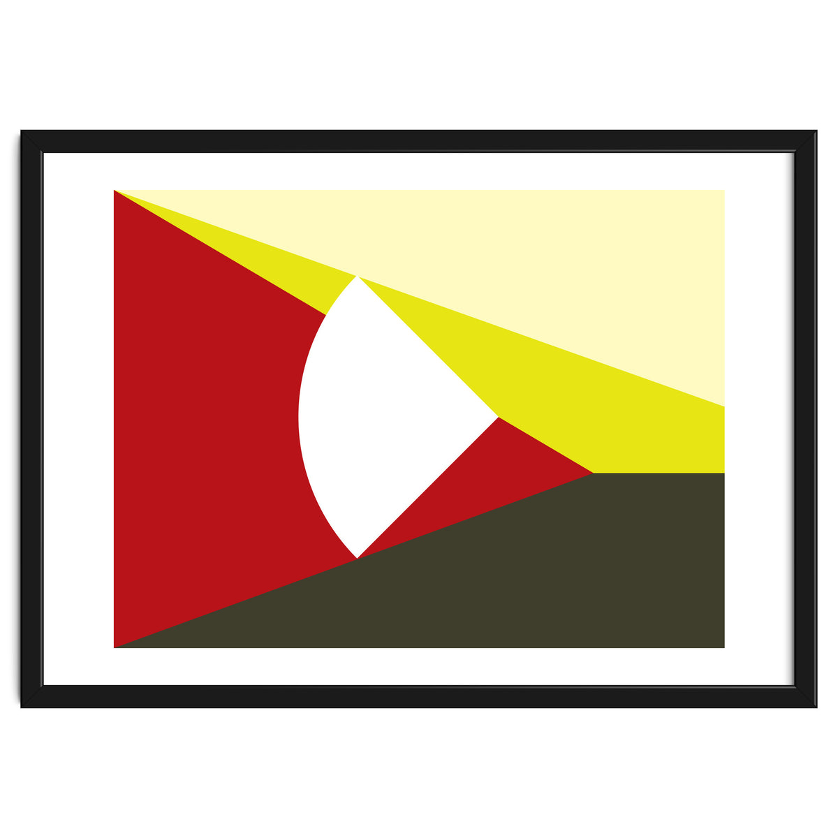 Geometric Shapes No. 13 - red, brown & yellow