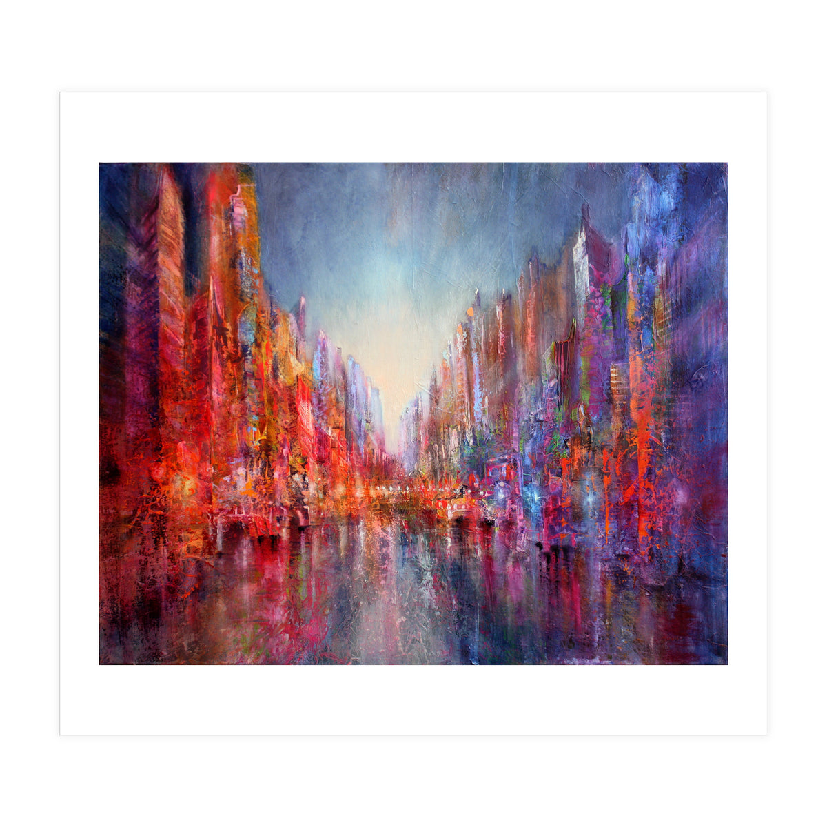 Stadt Am Fluss  - city on the riverside (Print Only)