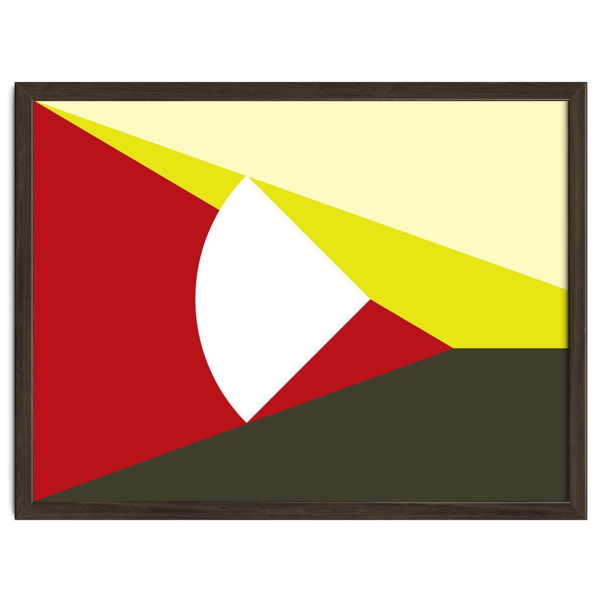 Geometric Shapes No. 13 - red, brown & yellow