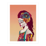 Mexican Skull Lady (Print Only) thumbnail