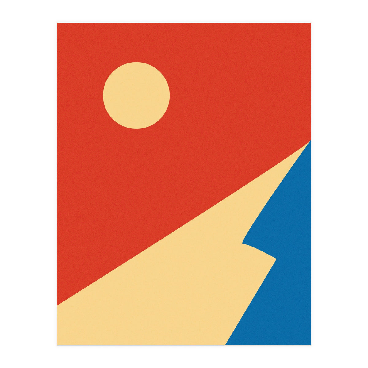 Edge Of Mountain Mid Century Geometric Art (Print Only)