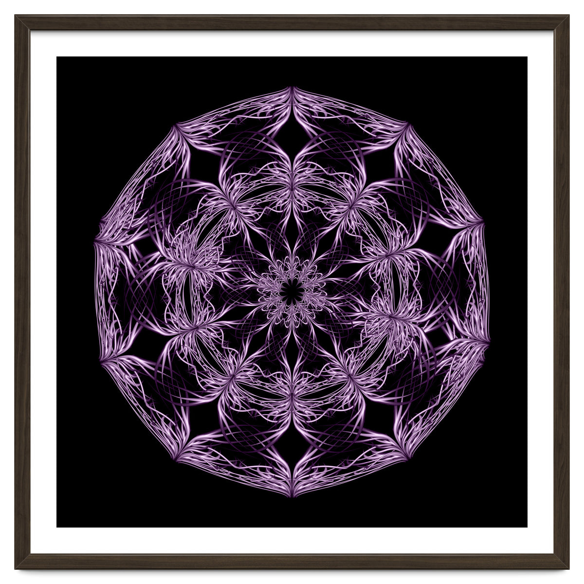 Mandala purple and black