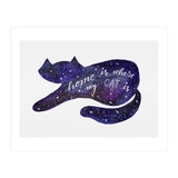 Watercolor galaxy cat (Print Only) thumbnail