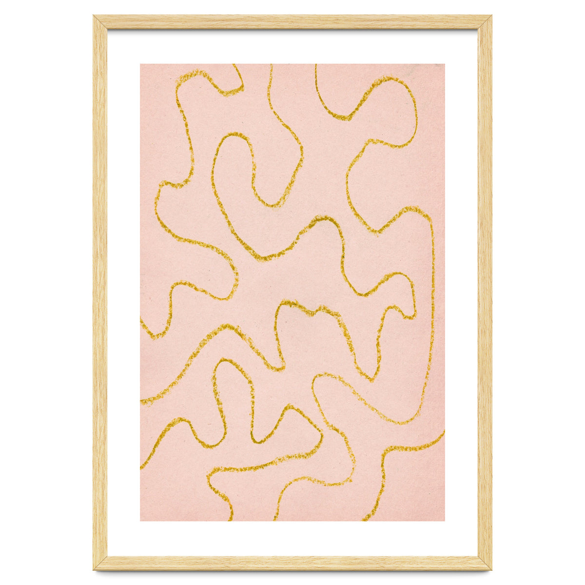 Pink and rust organic lines