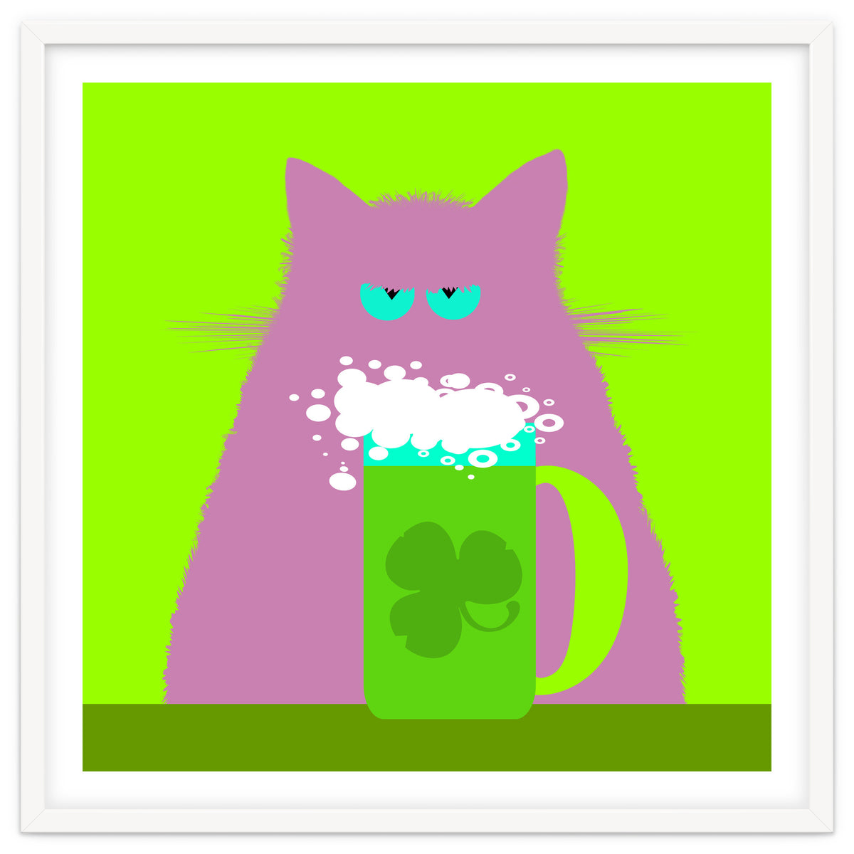 Saint Patrick's Day Lilac Cat
