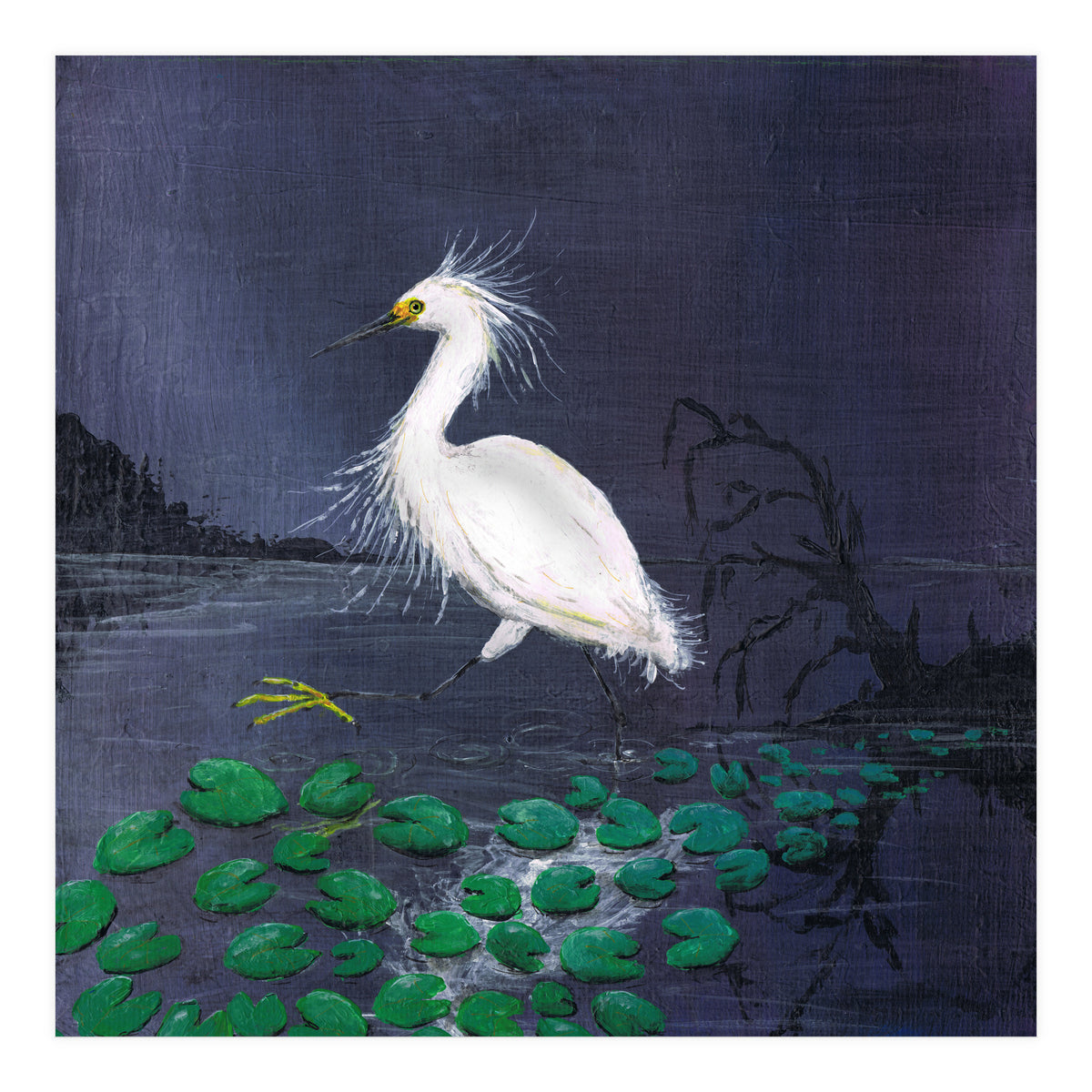 Twilight egret (Print Only)