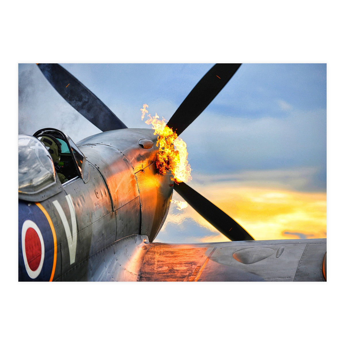 Spitfire Fighter Aircraft 'hot Starting' (Print Only)