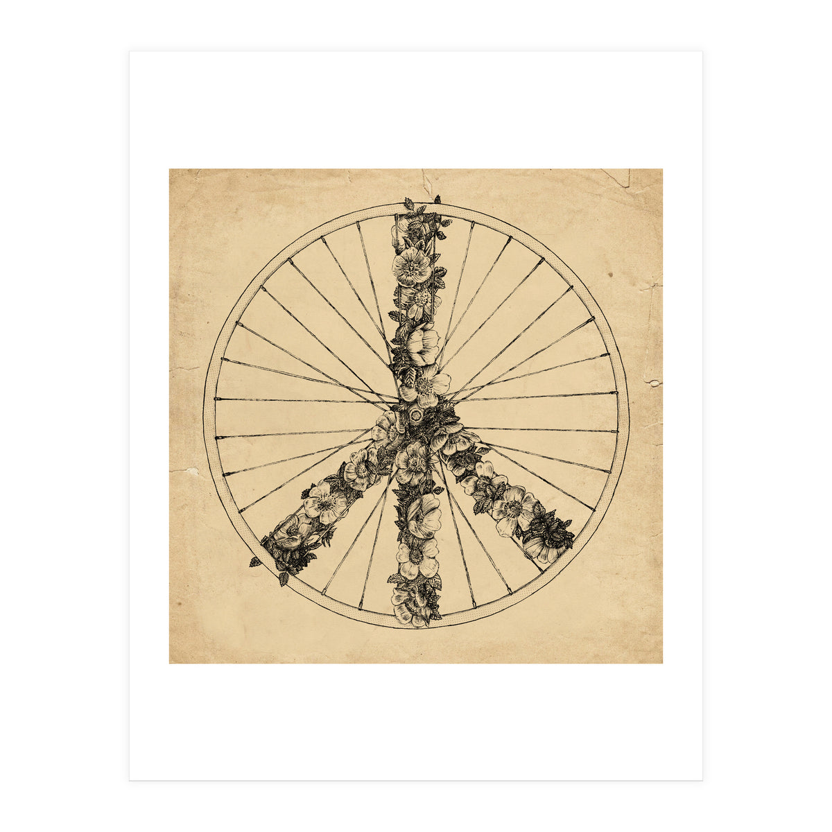 Peace And Bike Lines (Print Only)