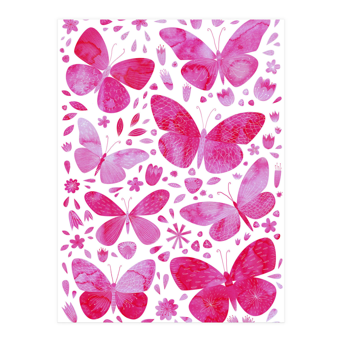 Pink Butterflies  (Print Only)