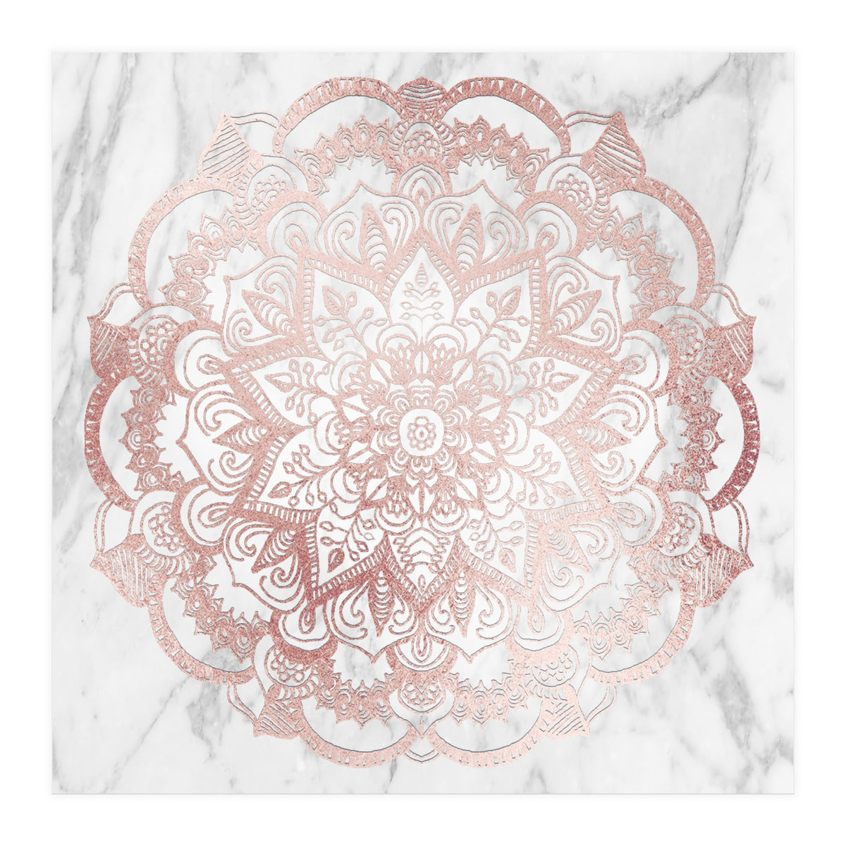 Rose Gold Mandala Star (Print Only)