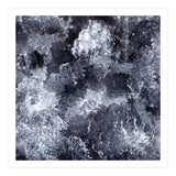 Modern Black White Acrylic Paint Brushstroke Ocean Waves (Print Only) thumbnail