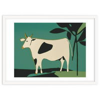 Cow in Green Landscape