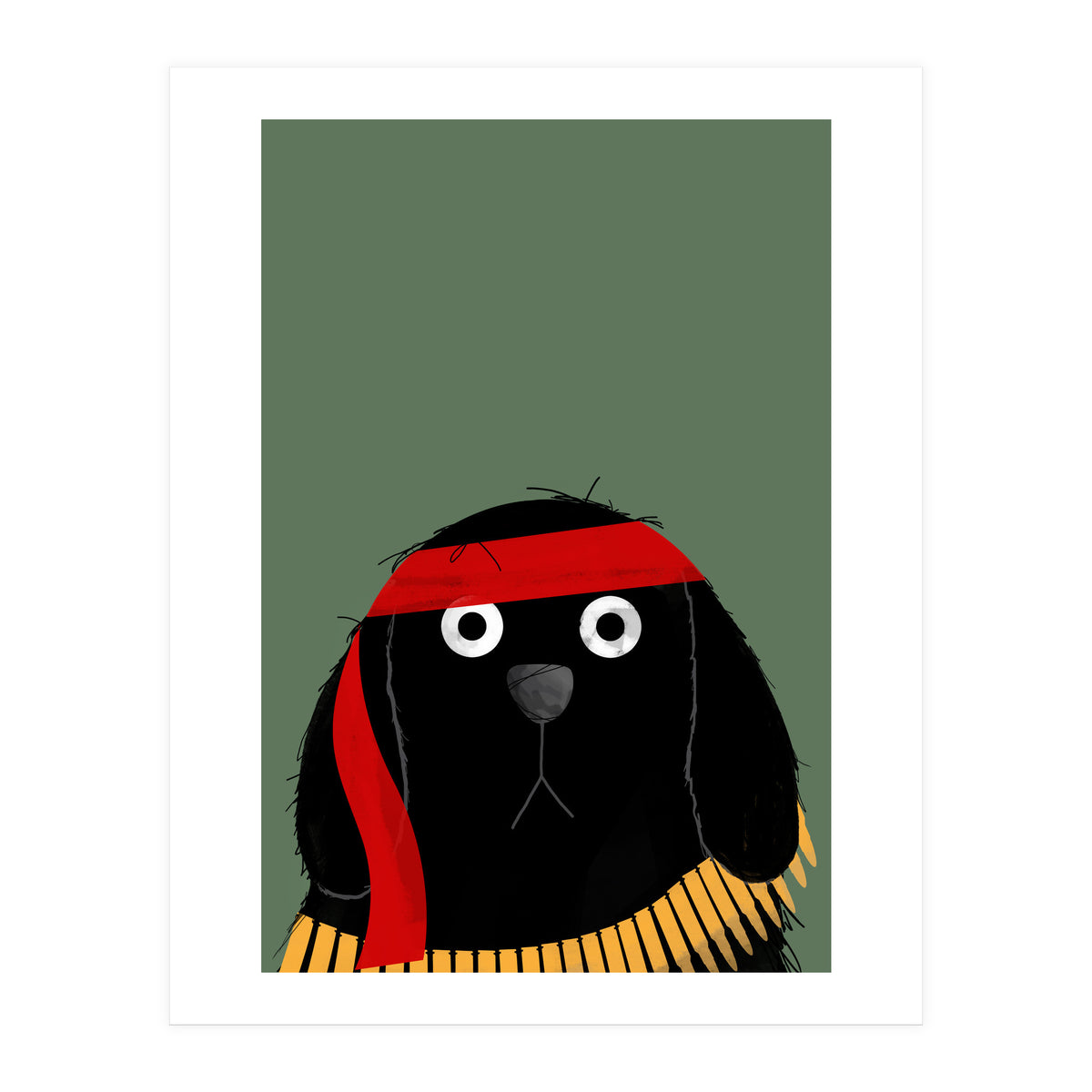 Doozal Dog Rambo (Print Only)