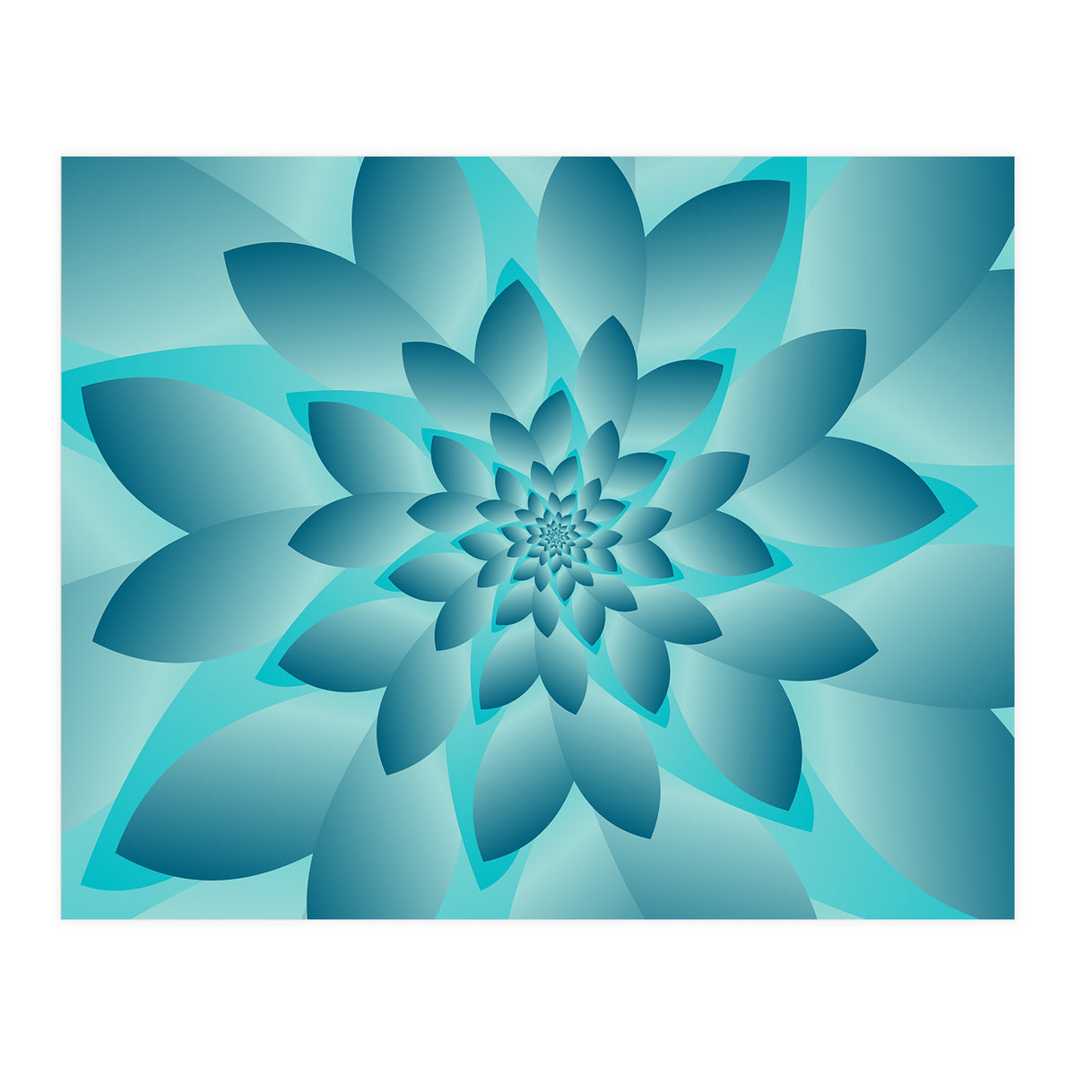 Abstract Modern Optical Illusion Floral Design Art (Print Only)