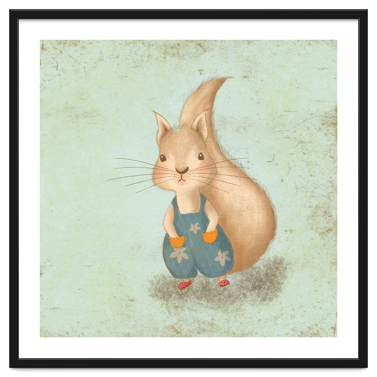 Woodland Nursery - Squirrel Illustration
