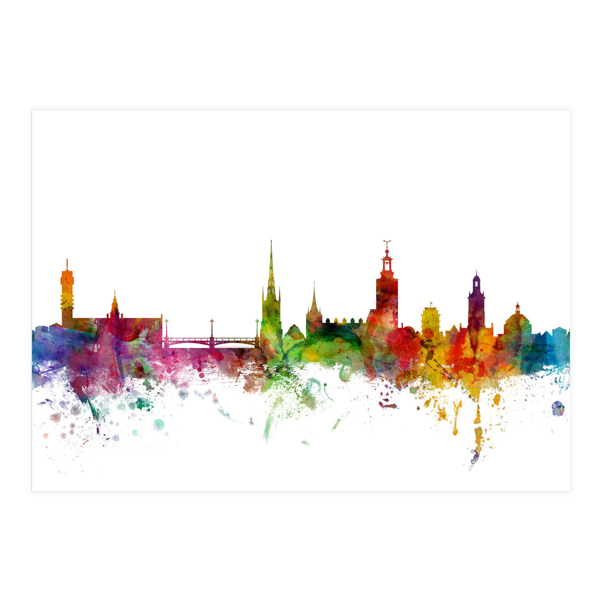 Stockholm Sweden Skyline (Print Only)