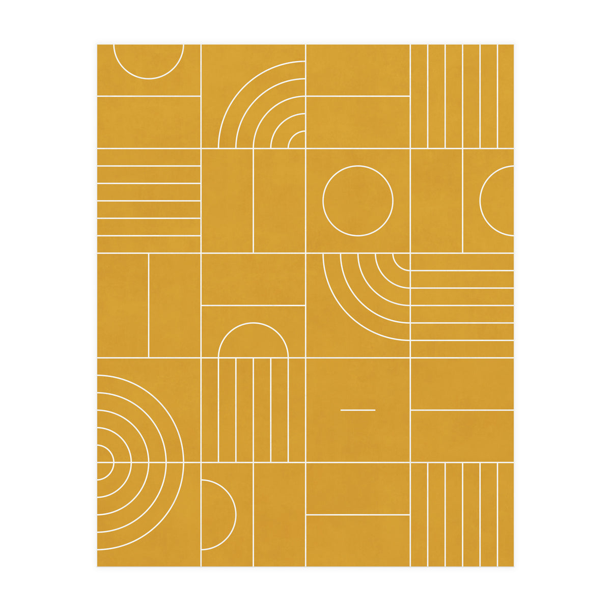 My Favorite Geometric Patterns No.22 - Mustard Yellow (Print Only)