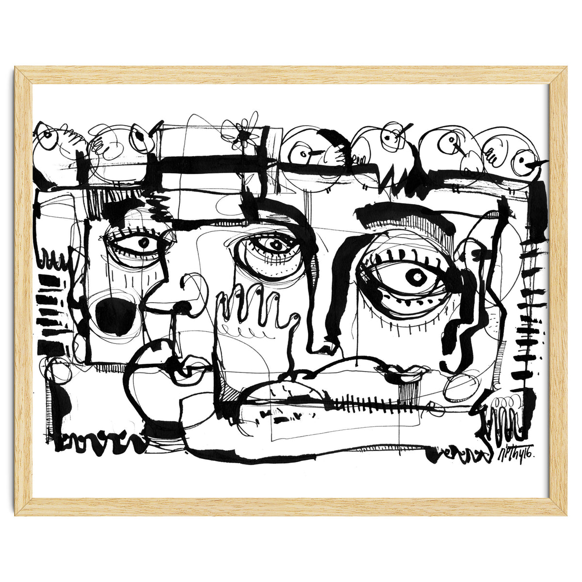 Birds on a Wire - b&w