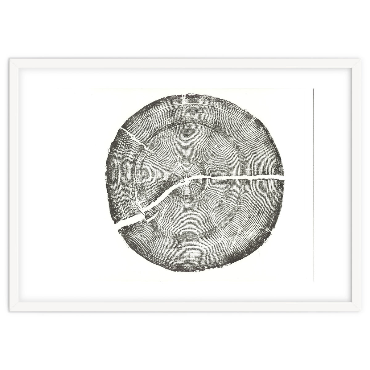Rock Canyon, Tree Ring Print, Woodblock