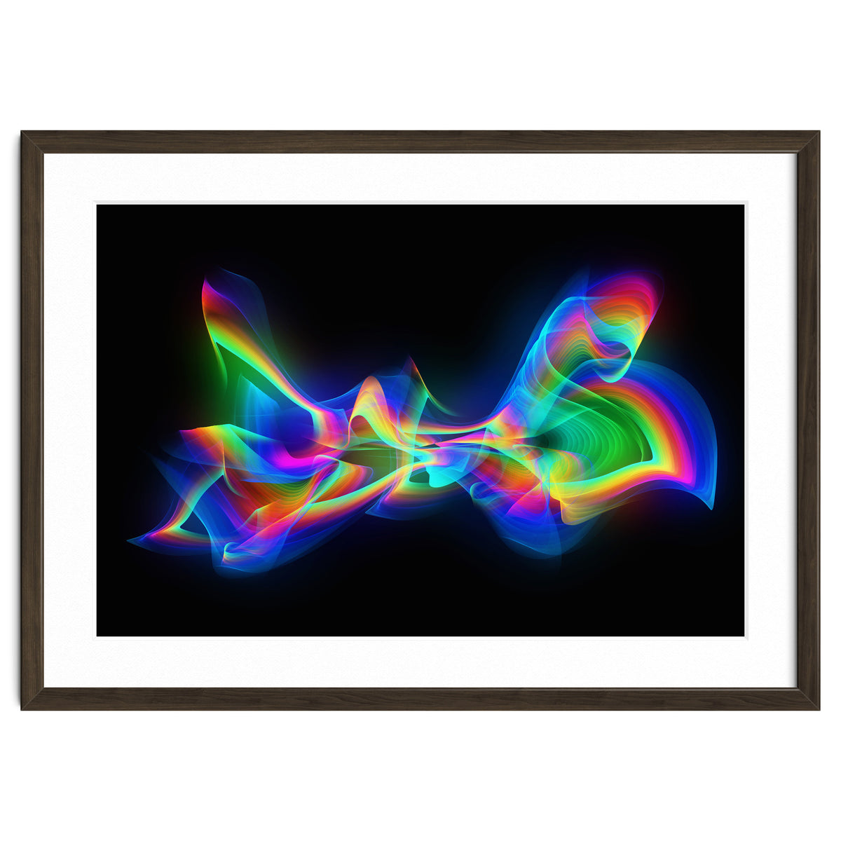 Abstract Colorful Flame Waves