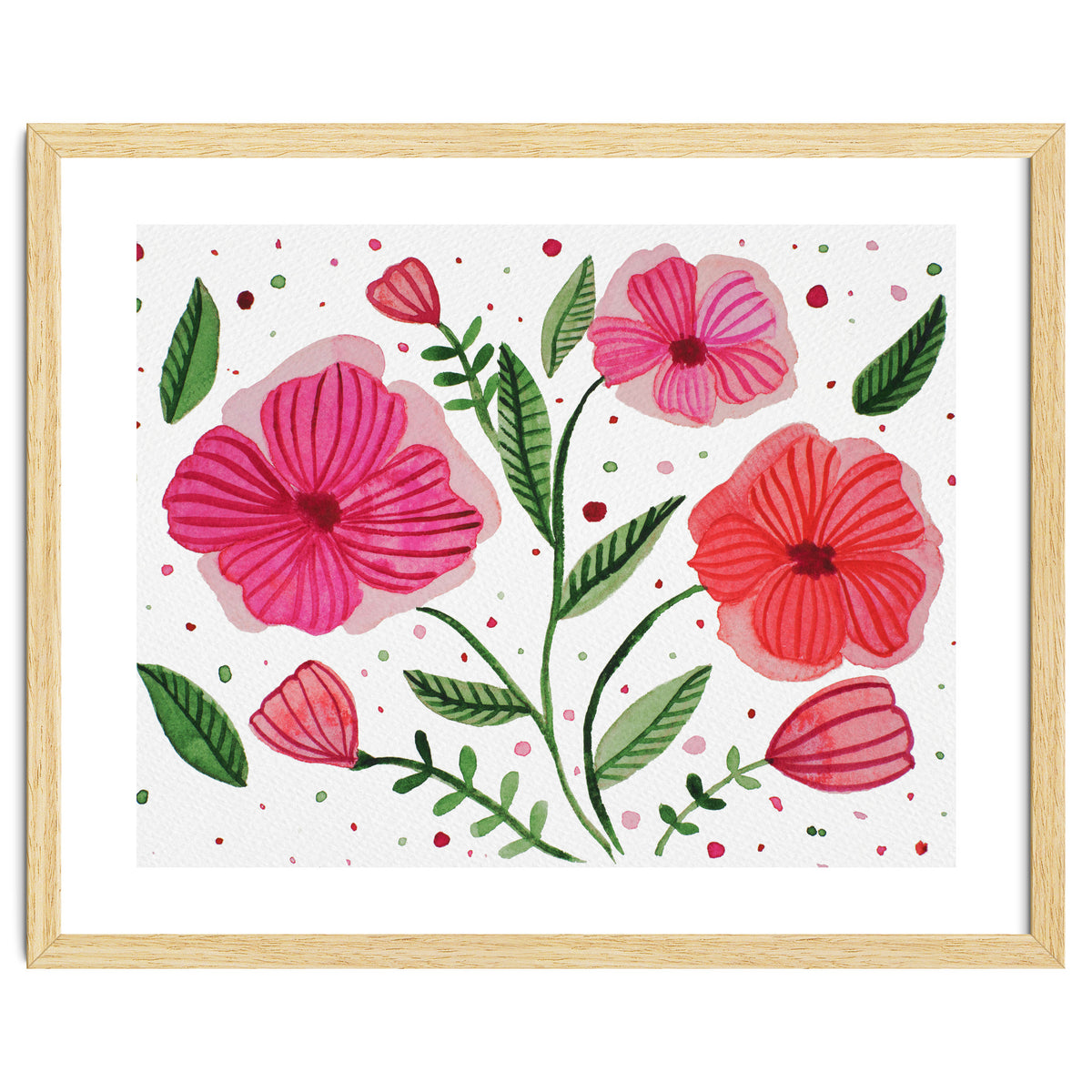 Cute whimsical floral illustration