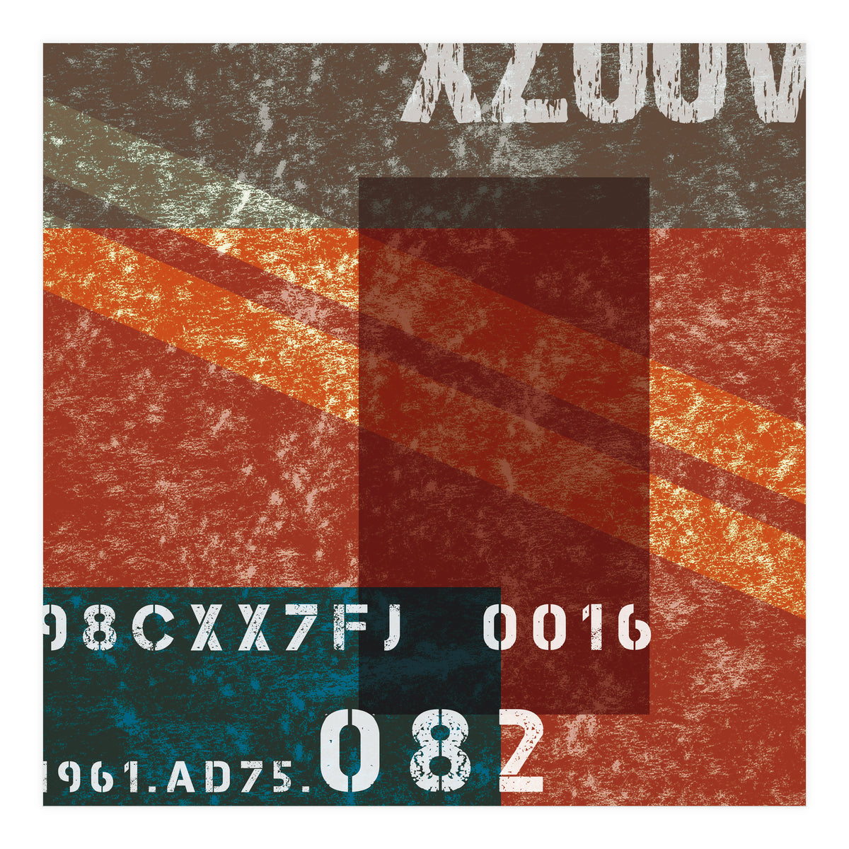 Abstract Industrial Red (Print Only)