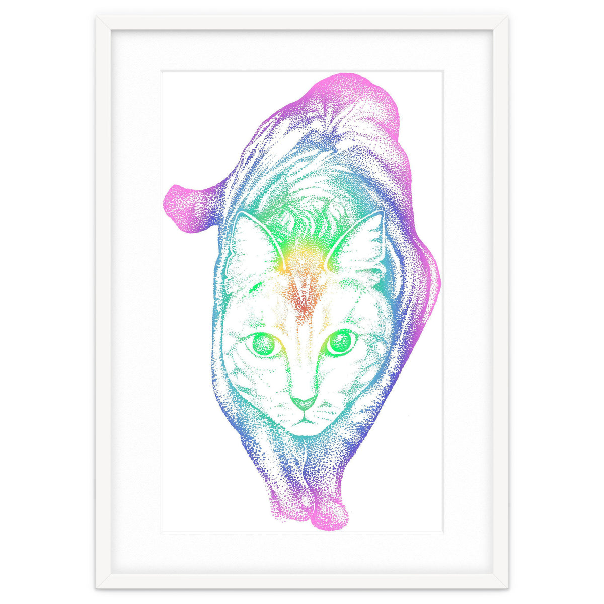 Rainbow Pastel Cat