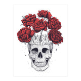 Skull With Peonies (Print Only) thumbnail
